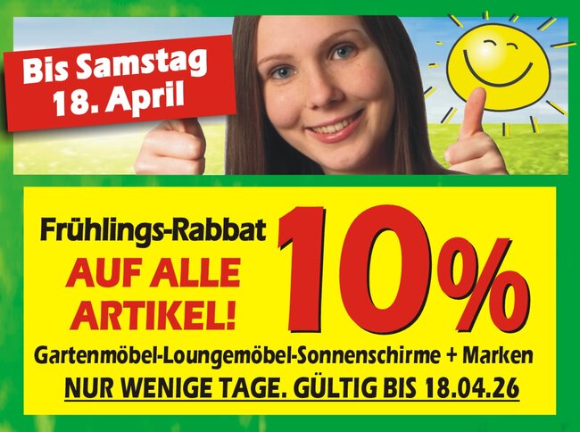 Gartenmöbel Bacz Frühlingsrabatt 10%