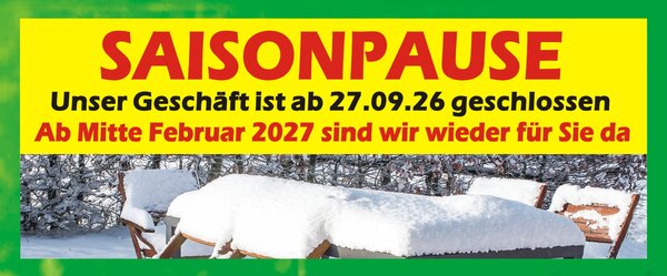 Gartenmöbel Bacz Saisonpause