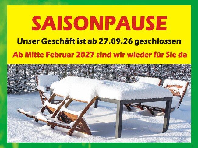 Saisonpause Gartenmöbel-Bacz