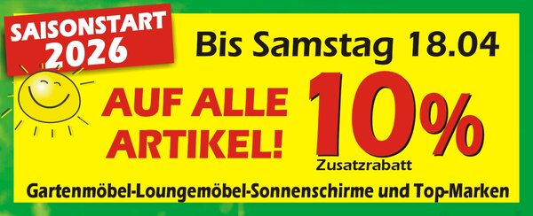 Saisonstartrabatt Gartenmöbel Bacz